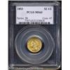 Image 1 : 1853 $2 1/2 MS63 PCGS.