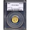 Image 1 : 1853 $2 1/2 MS63 PCGS.