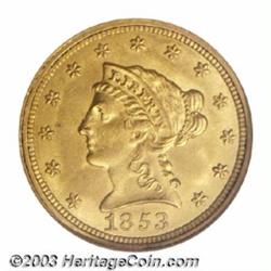 1853 $2 1/2 MS64 NGC.