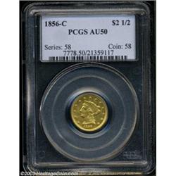 1856-C $2 1/2 AU50 PCGS.