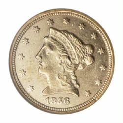 1856-C $2 1/2 AU55 NGC.