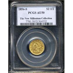 1856-S $2 1/2 AU50 PCGS.