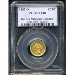 1857-O $2 1/2 XF40 PCGS.