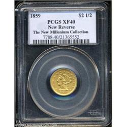 1859 $2 1/2 New Reverse XF40 PCGS.