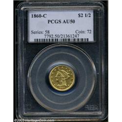 1860-C $2 1/2 AU50 PCGS.
