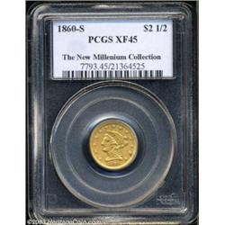 1860-S $2 1/2 XF45 PCGS.