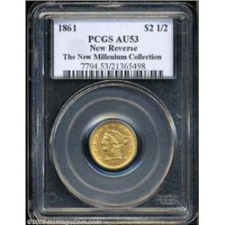 1861 $2 1/2 New Reverse AU53 PCGS.