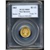 Image 1 : 1861 $2 1/2 New Reverse MS61 PCGS.