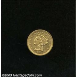 1862 $2 1/2 AU50 Cleaned Uncertified.