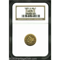 1872-S $2 1/2 AU55 NGC.