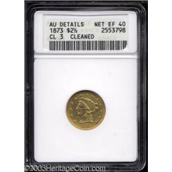 1873 $2 1/2 Closed 3--Cleaned--ANACS. AU Details, Net XF40.