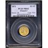 Image 1 : 1873 $2 1/2 Closed 3 MS62 PCGS.