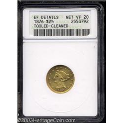 1876 $2 1/2 --Tooled, Cleaned--ANACS. XF Details, Net VF20.