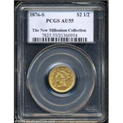 1876-S $2 1/2 AU55 PCGS.