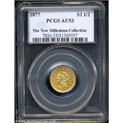1877 $2 1/2 AU53 PCGS.