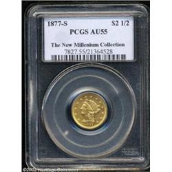 1877-S $2 1/2 AU55 PCGS.