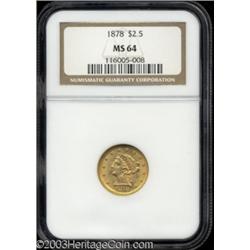 1878 $2 1/2 MS64 NGC.