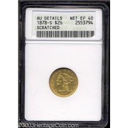 1878-S $2 1/2 --Scratched--ANACS. AU Details, Net XF40.