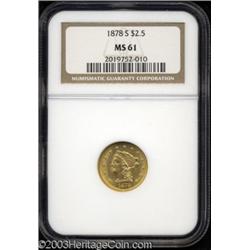 1878-S $2 1/2 MS61 NGC.