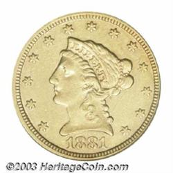 1881 $2 1/2 XF45 PCGS.