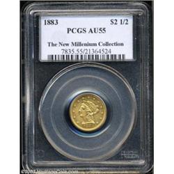 1883 $2 1/2 AU55 PCGS.