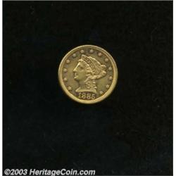 1885 $2 1/2 AU58 Cleaned Uncertified.