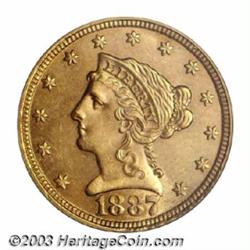 1887 $2 1/2 MS64 PCGS.