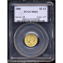 1888 $2 1/2 MS61 PCGS.