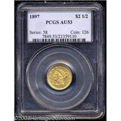 1897 $2 1/2 AU53 PCGS.