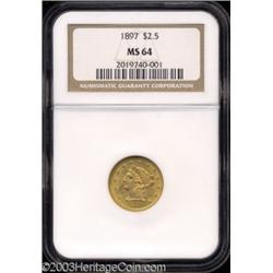 1897 $2 1/2 MS64 NGC.