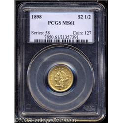 1898 $2 1/2 MS61 PCGS.