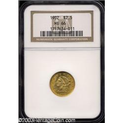 1902 $2 1/2 MS66 NGC.