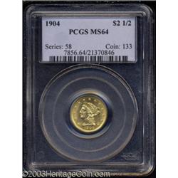 1904 $2 1/2 MS64 PCGS.