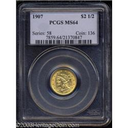 1907 $2 1/2 MS64 PCGS.