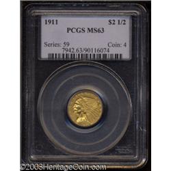 1911 $2 1/2 MS63 PCGS.