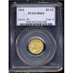 1911 $2 1/2 MS63 PCGS.