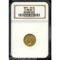 1914 $2 1/2 MS62 NGC.