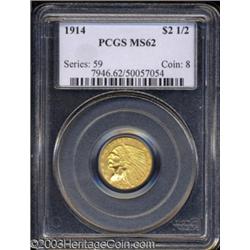 1914 $2 1/2 MS62 PCGS.