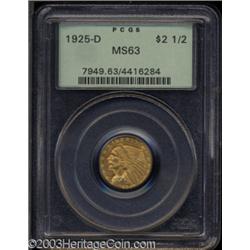 1925-D $2 1/2 MS63 PCGS.