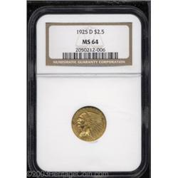 1925-D $2 1/2 MS64 NGC.