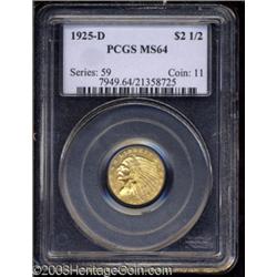 1925-D $2 1/2 MS64 PCGS.