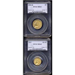 1909-D Half Eagle MS62 PCGS.