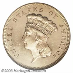 1865 $3 MS66  NGC.