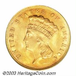 1878 $3 MS63 PCGS.