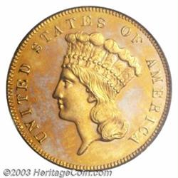 1855 $3 PR64 Cameo PCGS.