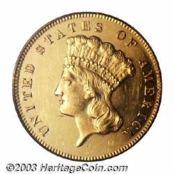 1877 $3 PR61 Cameo PCGS.