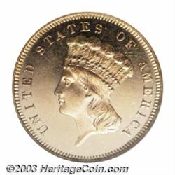 1880 $3 PR63 Cameo NGC.