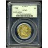 Image 3 : 1798 $5 Large Eagle, Large 8, 13 Star Reverse XF40 PCGS.