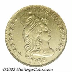 1799 $5 Small Stars Reverse--Repaired, Cleaned--ANACS. AU Details, Net XF40.