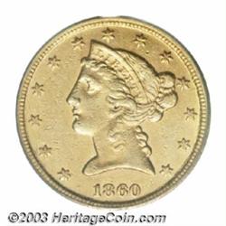 1860-C $5 AU55 PCGS.